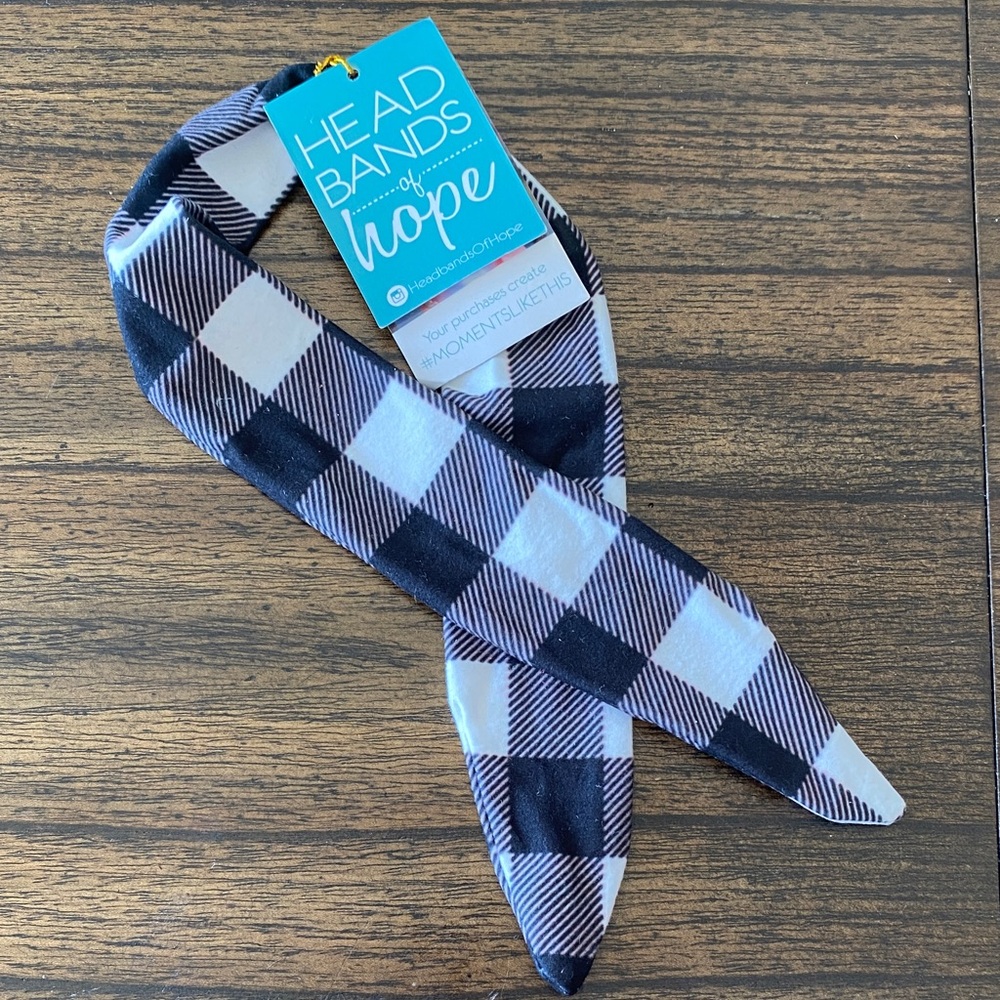 Headbands of Hope Plaid Tie Headband - one size